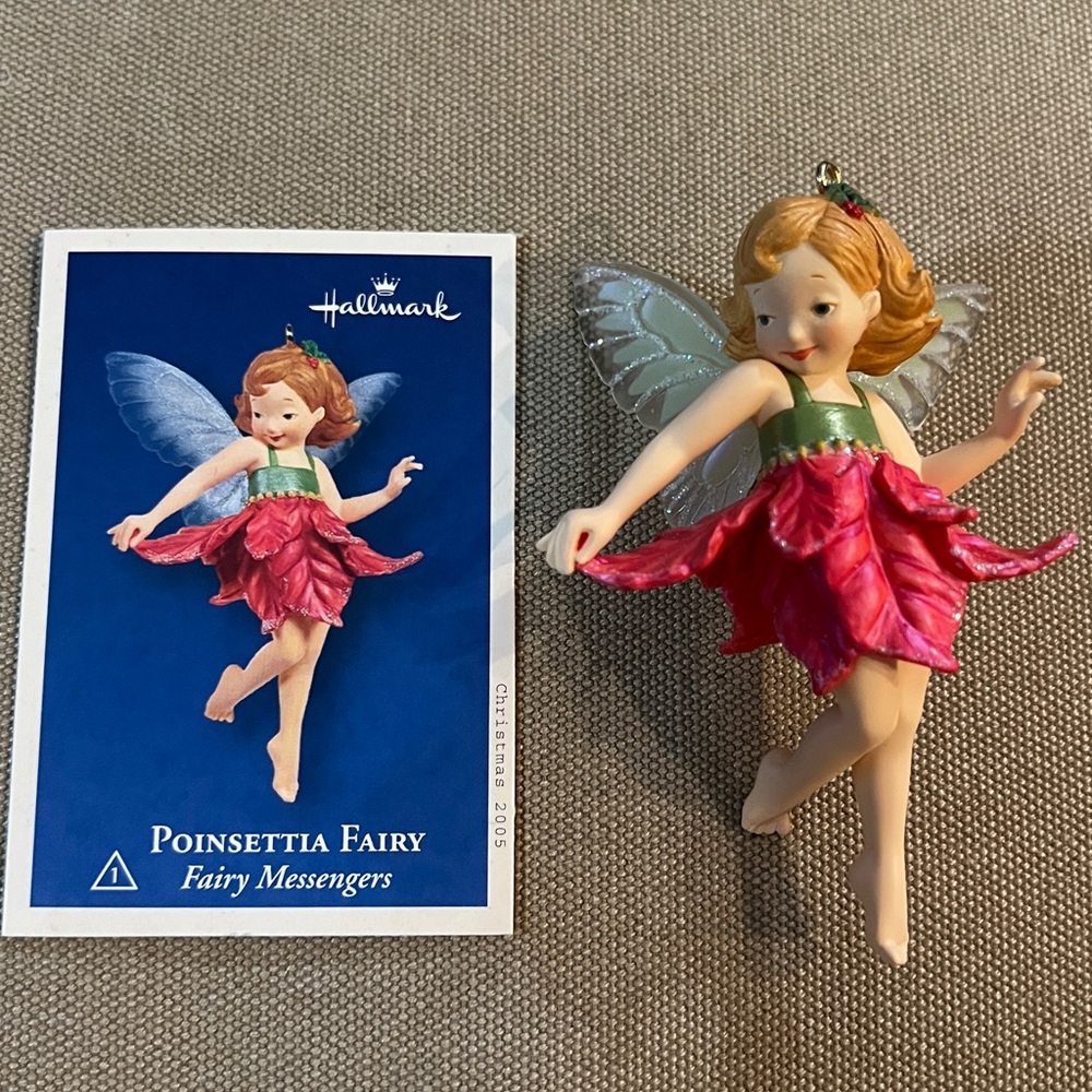 Poinsettia Fairy  1st in the Series 2095 Fairy Messenger - Picture 5 of 8